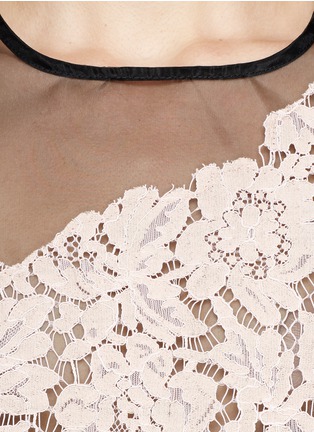 Detail View - Click To Enlarge - MSGM - Guipure lace insert gauze top