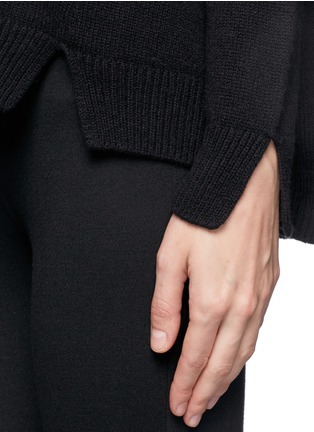 Detail View - Click To Enlarge - THE ROW - 'Camille' notched cashmere sweater