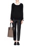 Figure View - Click To Enlarge - THE ROW - 'Camille' notched cashmere sweater