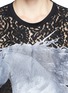 Detail View - Click To Enlarge - NO.21 - Horse print floral lace panel T-shirt