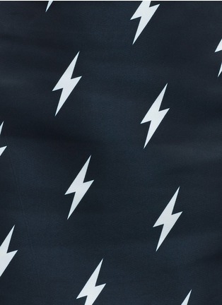 Detail View - Click To Enlarge - NEIL BARRETT - Thunderbolt print satin mini skirt