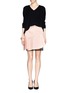 Figure View - Click To Enlarge - MSGM - Embossed neoprene skirt with gauze layer