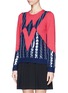 Front View - Click To Enlarge - KENZO - Sequin appliqué wool sweater