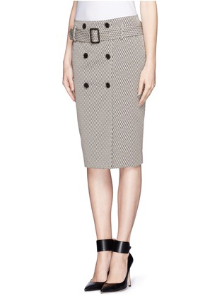 Front View - Click To Enlarge - JASON WU - Jacquard button front pencil skirt