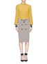 Figure View - Click To Enlarge - JASON WU - Jacquard button front pencil skirt