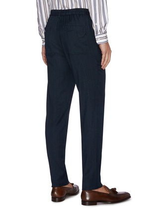 Back View - Click To Enlarge - INCOTEX - Pinstripe Stretch Flannel Pants