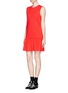 Front View - Click To Enlarge - MSGM - Layer V back drop waist dress
