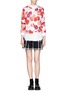 Figure View - Click To Enlarge - MSGM - Cosmetic rose print cropped sweatshirt
