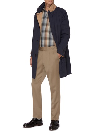Figure View - Click To Enlarge - RING JACKET - Pleat side tab tailored pants