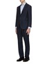 Front View - Click To Enlarge - RING JACKET - Notch lapel wool twill suit