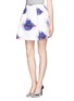 Front View - Click To Enlarge - MSGM - Watercolour lip print sateen skirt