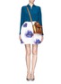Figure View - Click To Enlarge - MSGM - Watercolour lip print sateen skirt