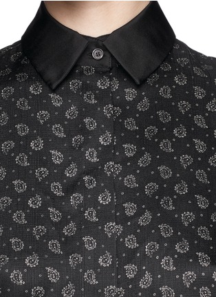 Detail View - Click To Enlarge - JASON WU - Rib cuff paisley print silk shirt