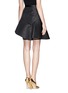 Back View - Click To Enlarge - MSGM - Embossed neoprene skirt with gauze layer