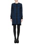 Main View - Click To Enlarge - KENZO - Squiggle plaid shift dress