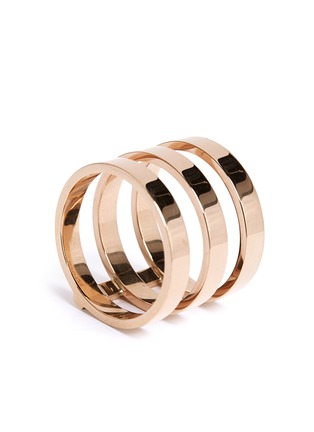 Detail View - Click To Enlarge - REPOSSI - 'Berbère' triple band rose gold ring