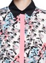 Detail View - Click To Enlarge - PRABAL GURUNG - Floral print drape back silk blouse