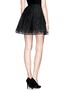 Back View - Click To Enlarge - MSGM - Lace overlay gauze flare skirt