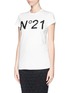 Front View - Click To Enlarge - NO.21 - Sequin bead logo T-shirt