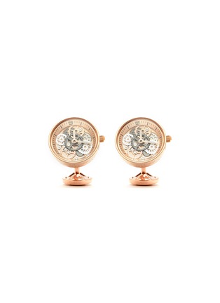 Main View - Click To Enlarge - TATEOSSIAN - Vintage dye rose gold plated watch gear cufflinks