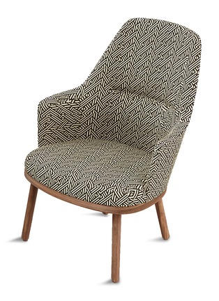 Main View - Click To Enlarge - WEWOOD - Sartor walnut frame lounge chair – Pampas Carbon