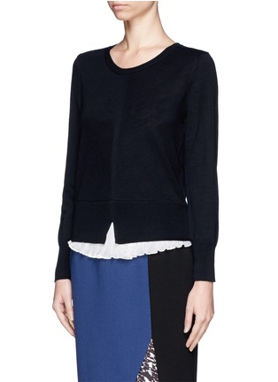 Front View - Click To Enlarge - SANDRO - Ruffle hem sweater
