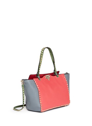 Figure View - Click To Enlarge - VALENTINO GARAVANI - 'Rockstud' medium Italian Pop leather tote