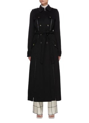 Main View - Click To Enlarge - GABRIELA HEARST - 'FRANZ' Leather Knot Trench Coat