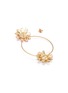 Detail View - Click To Enlarge - ROSANTICA - 'Utopia' floral crystal embellished hoop earrings