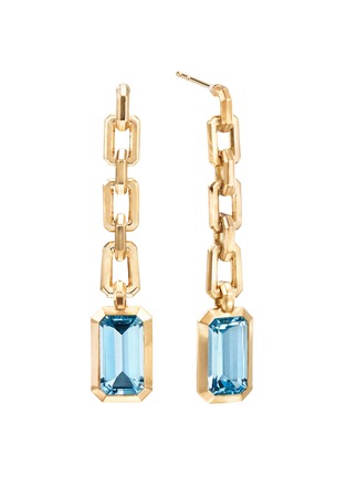 Main View - Click To Enlarge - DAVID YURMAN - 'Novella' blue topaz 18k gold drop earrings