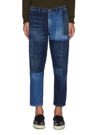 Main View - Click To Enlarge - FDMTL - 3YR Wash Boro patchwork jeans