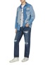 Figure View - Click To Enlarge - FDMTL - 'CS70' ripped and repaired boro patch jeans