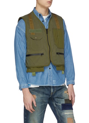 Detail View - Click To Enlarge - FDMTL - '3 Way' detachable vest jacket