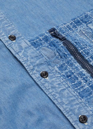  - FDMTL - '3YR Wash' ripped boro zip pocket shirt