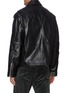 Back View - Click To Enlarge - DRIES VAN NOTEN - Oversized leather biker jacket
