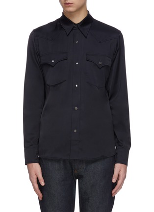 Main View - Click To Enlarge - DRIES VAN NOTEN - Chest pocket slouch shirt