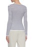 Back View - Click To Enlarge - VINCE - Boat neck striped rib knit top