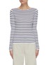Main View - Click To Enlarge - VINCE - Boat neck striped rib knit top