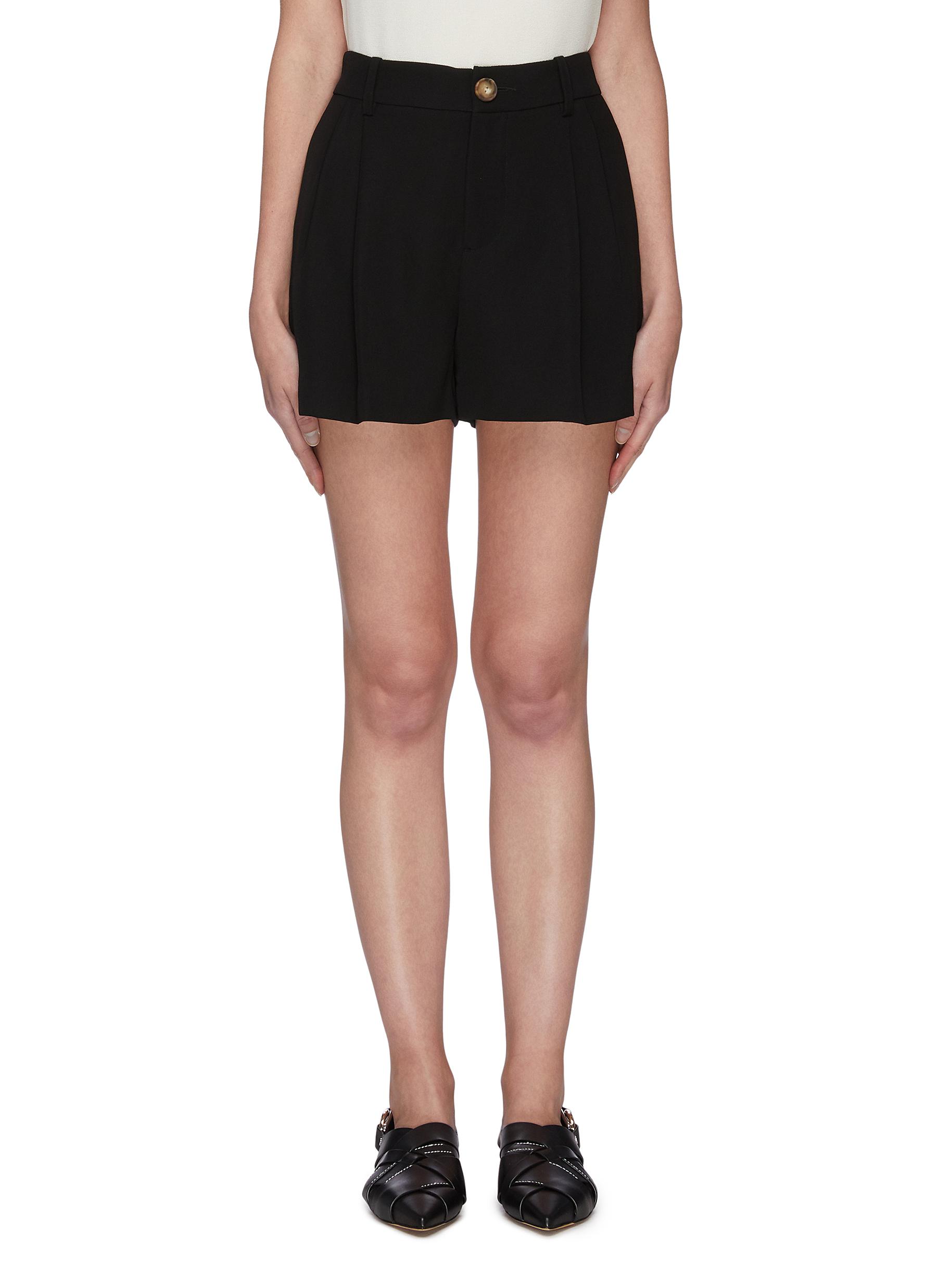 pleated shorts womens