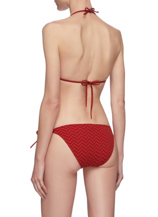 Back View - Click To Enlarge - ERES - Veston chevron jacquard bikini top