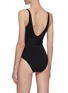 Back View - Click To Enlarge - ERES - Satin belted one piece swimsuit