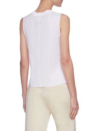 Back View - Click To Enlarge - VINCE - Rib collar sleeveless top