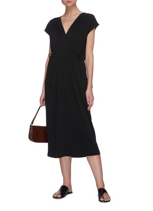 Figure View - Click To Enlarge - VINCE - Drawstring waist dress