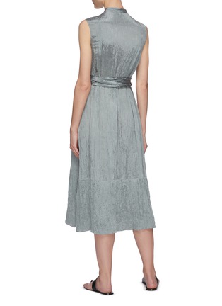 Back View - Click To Enlarge - VINCE - Hammered satin popover midi dress