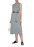 Figure View - Click To Enlarge - VINCE - Hammered satin popover midi dress