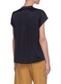 Back View - Click To Enlarge - VINCE - Cap sleeve shirred back V neck silk blouse