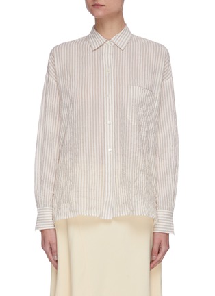 Main View - Click To Enlarge - VINCE - Double stripe button up shirt