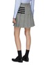 Back View - Click To Enlarge - THOM BROWNE  - Four bar pleat check mini skirt