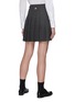Back View - Click To Enlarge - THOM BROWNE  - High-low hem pleated wool twill mini skirt