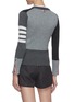 Back View - Click To Enlarge - THOM BROWNE  - Stripe sleeve colourblock cashmere cardigan